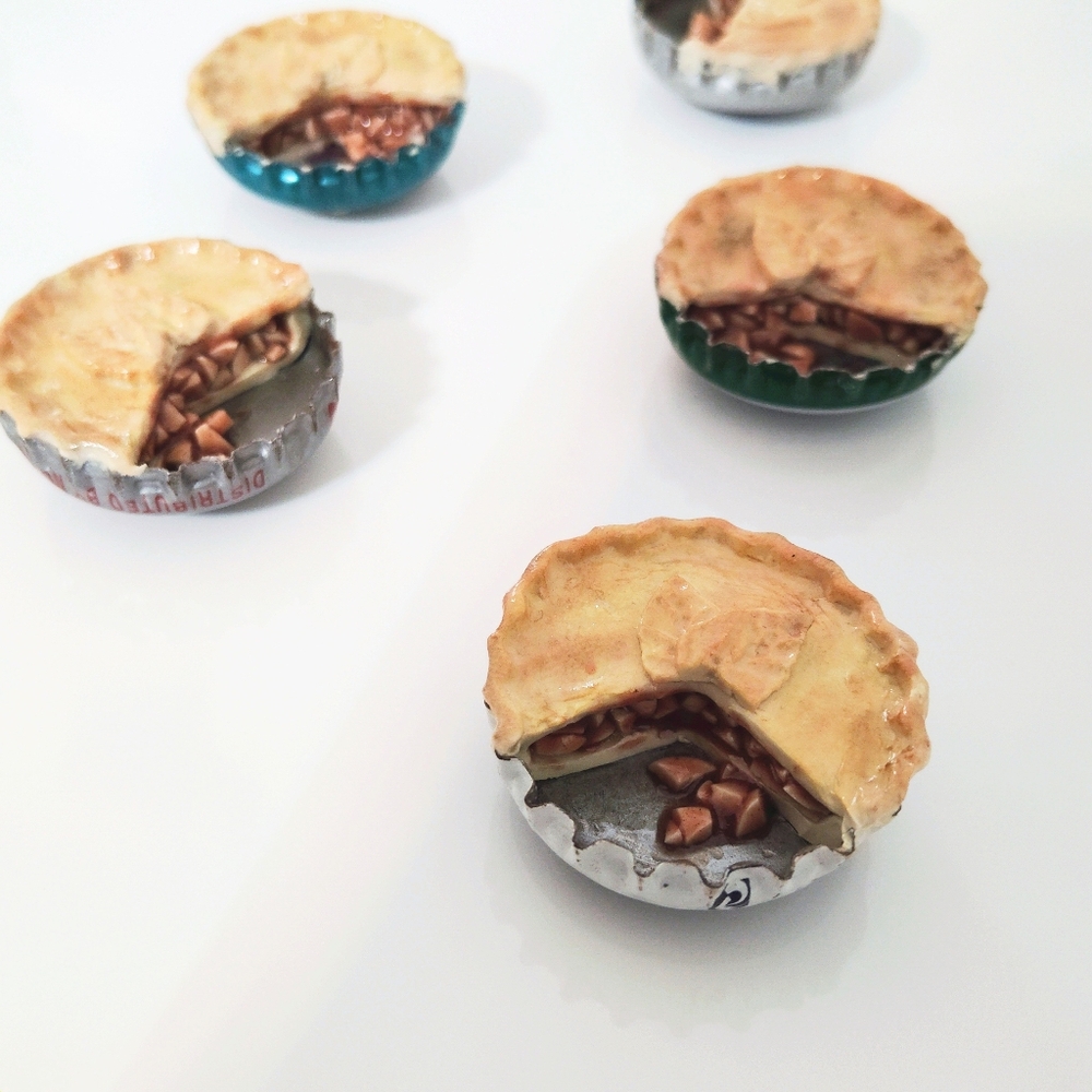 3/$15 Apple Pie Bottle Cap Magnet